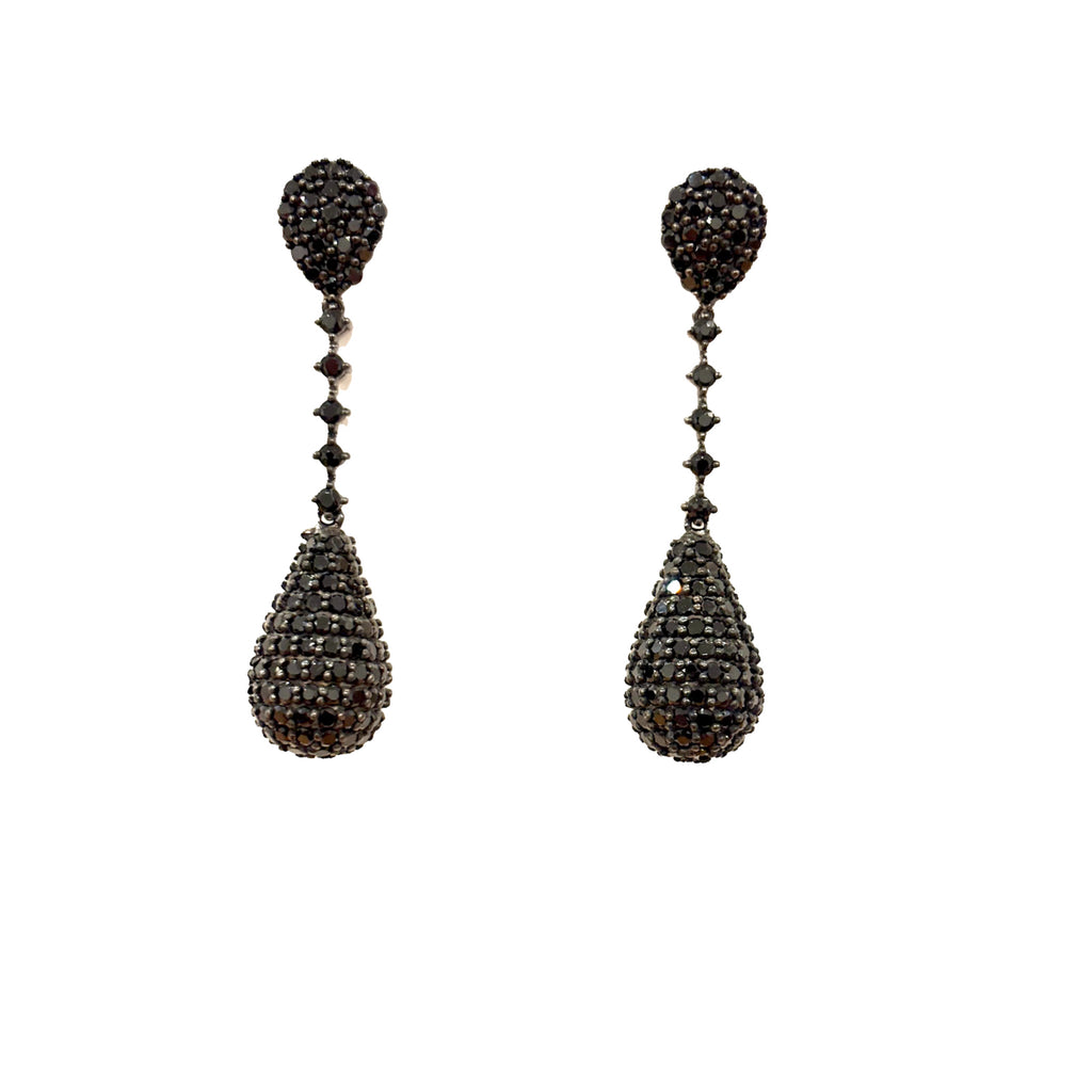 Black Spinel Drop Earrings