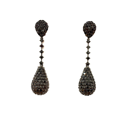 Black Spinel Drop Earrings