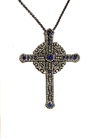 Diamond & Sapphire Cross