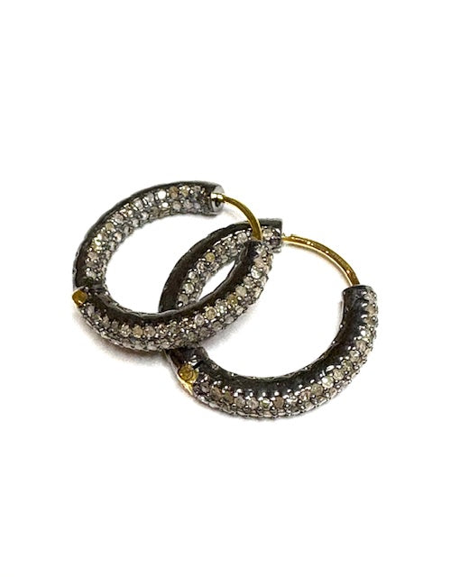 Diamond Hoop Earrings