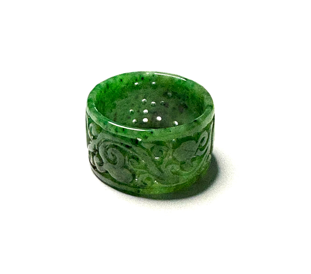 Carved Green Jade Band