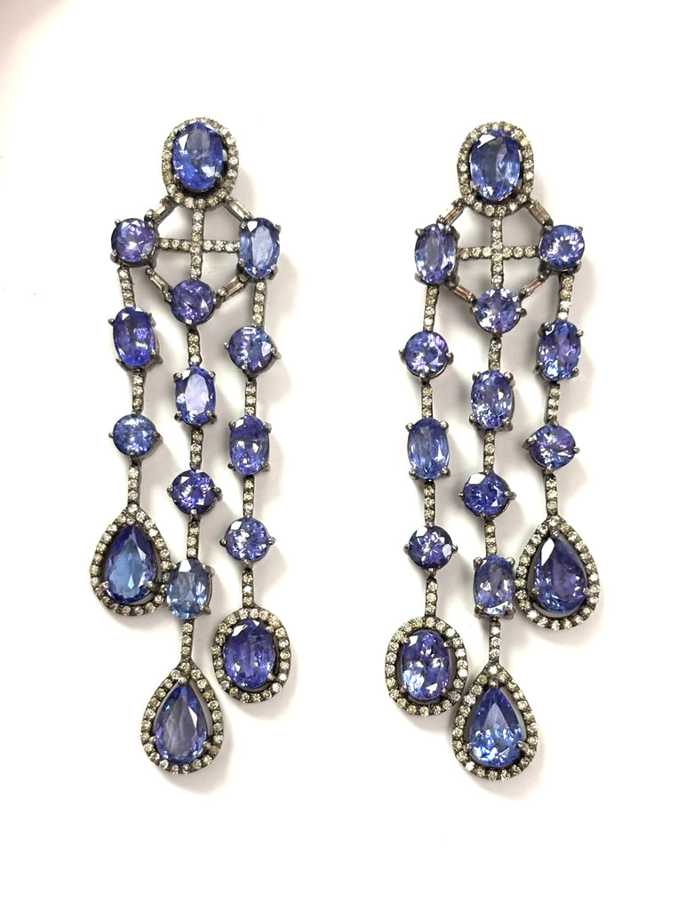 Tanzanite & Diamond Earrings