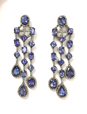 Tanzanite & Diamond Earrings