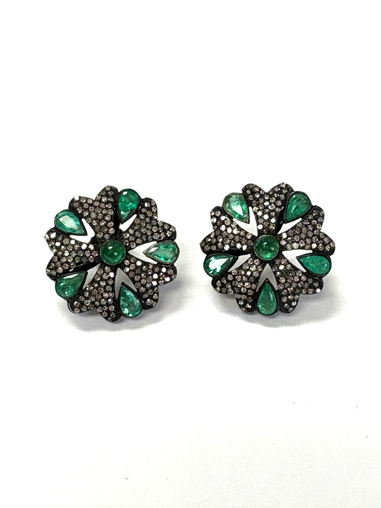 Emerald & Diamond Earrings