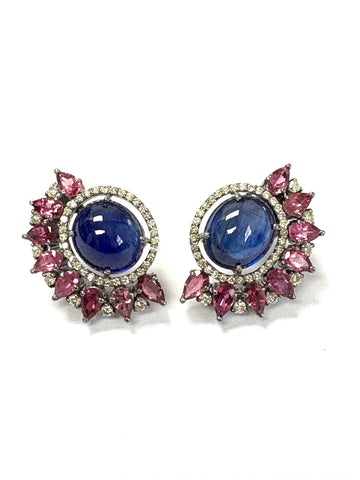 Sapphire & Diamond Earrings