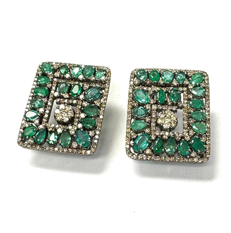 Emerald & Diamond Earrings