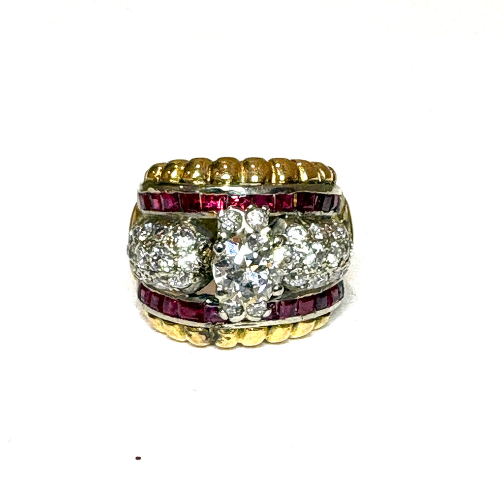 Vintage Diamond & Ruby Ring