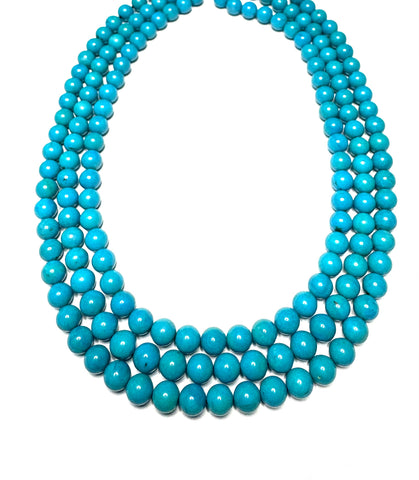 Natural Turquoise Bead Necklace