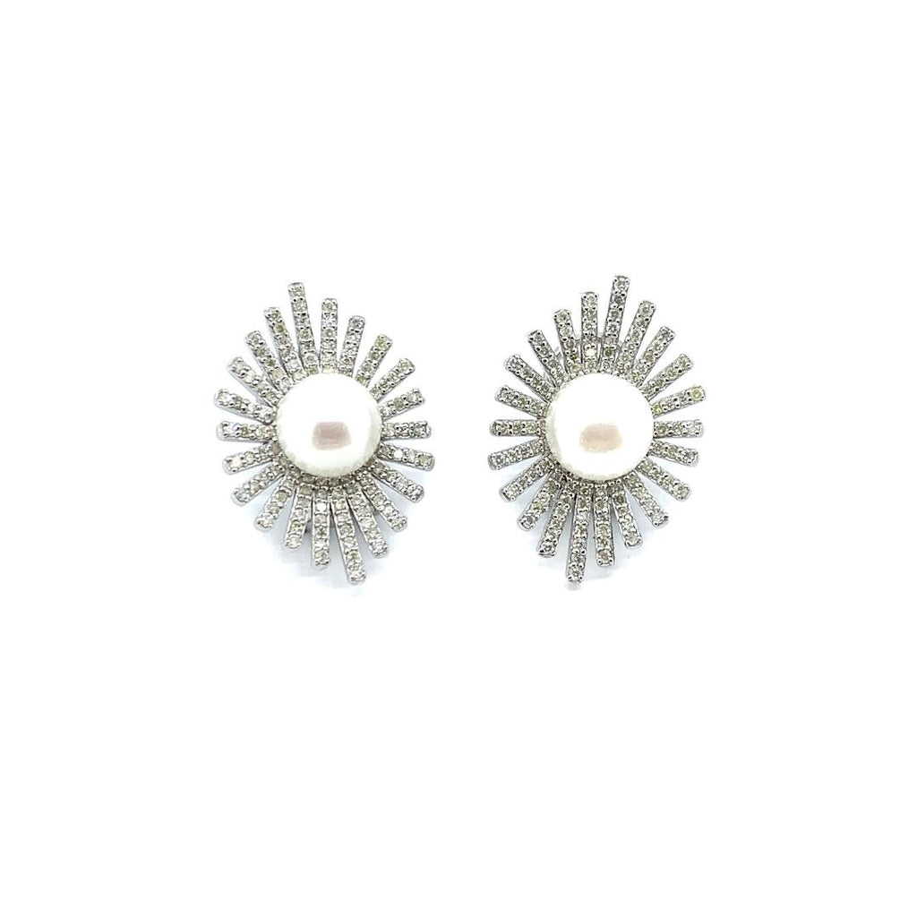Pearl and Diamond Earrings