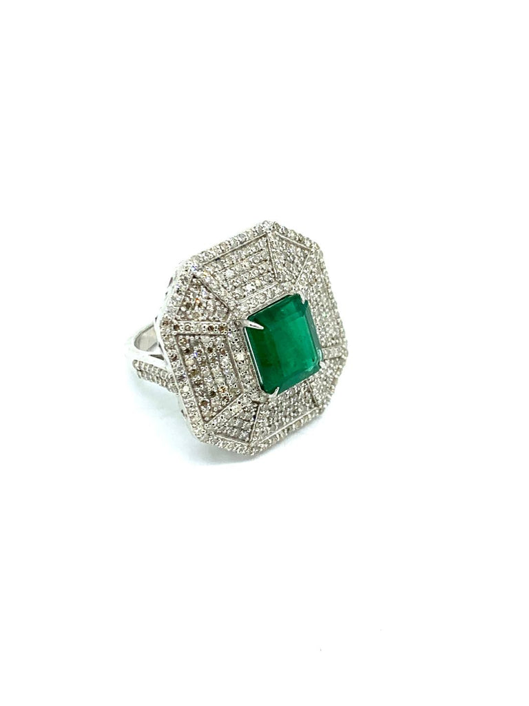 Emerald and Diamond Ring