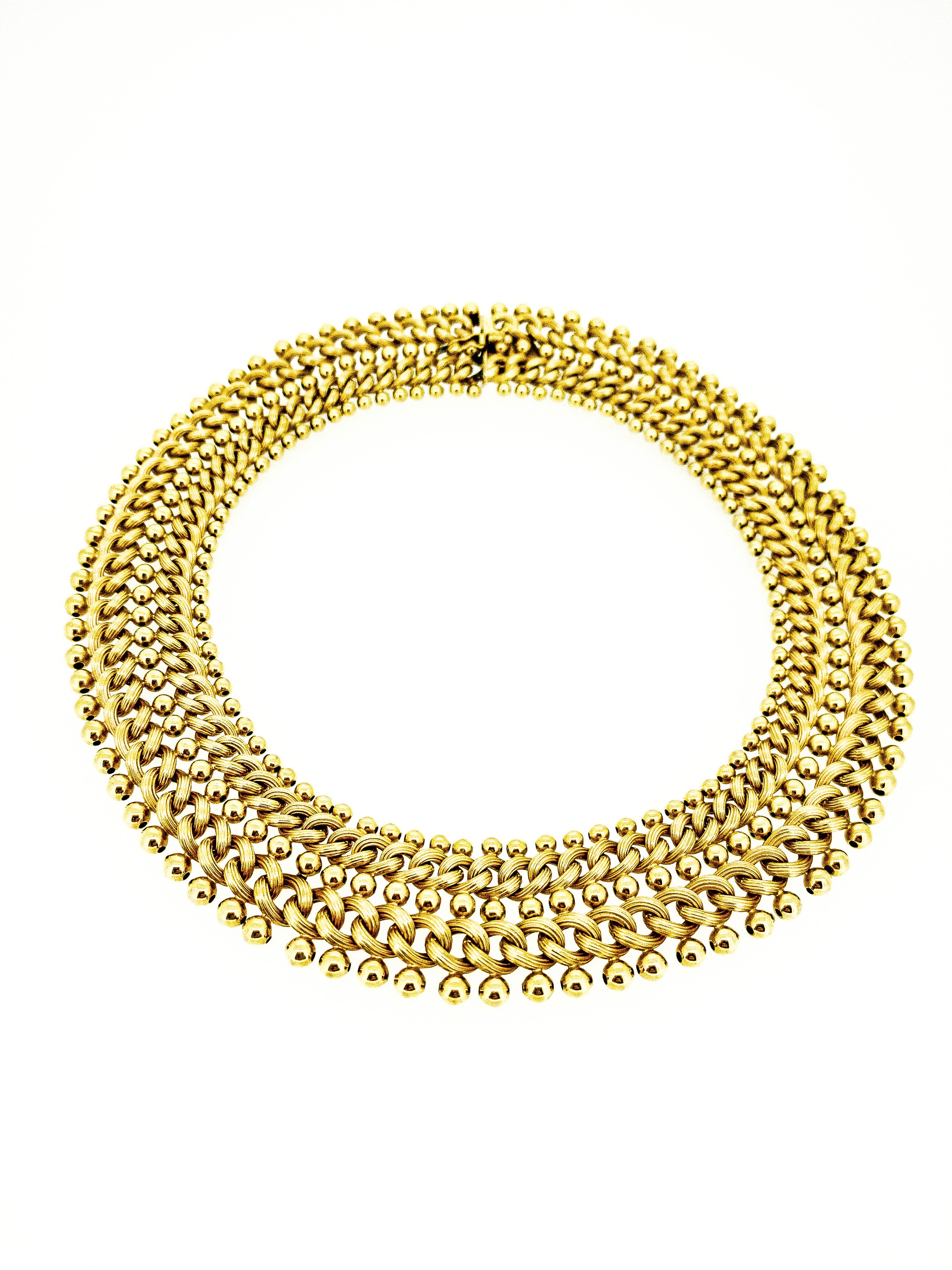 gold mesh necklace