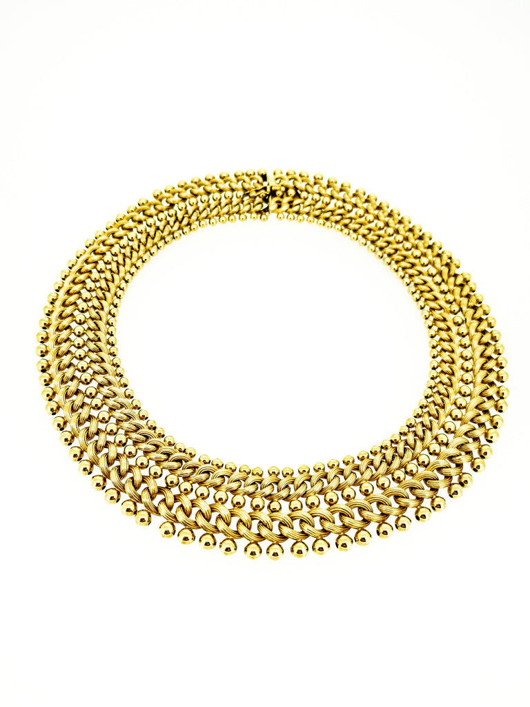 Vintage 18K Gold Mesh Necklace