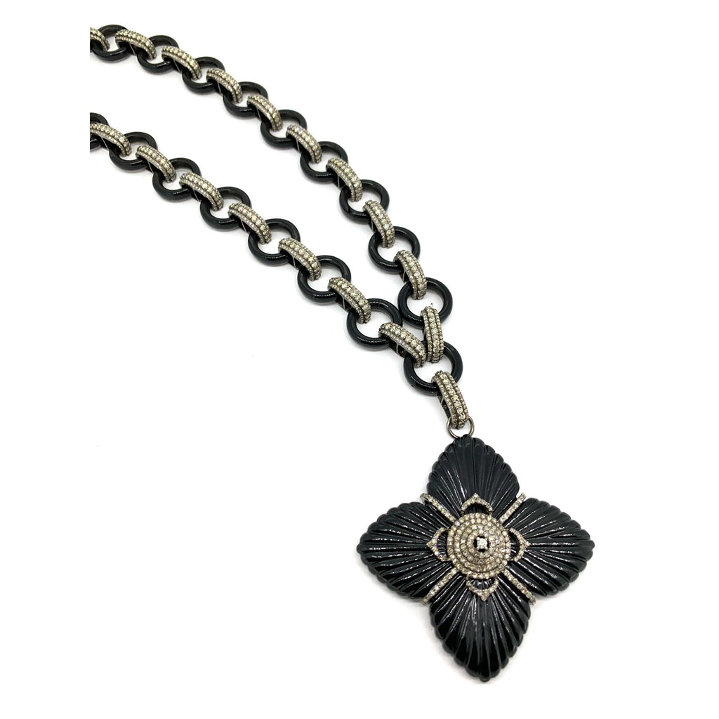 Diamond and Onyx Necklace