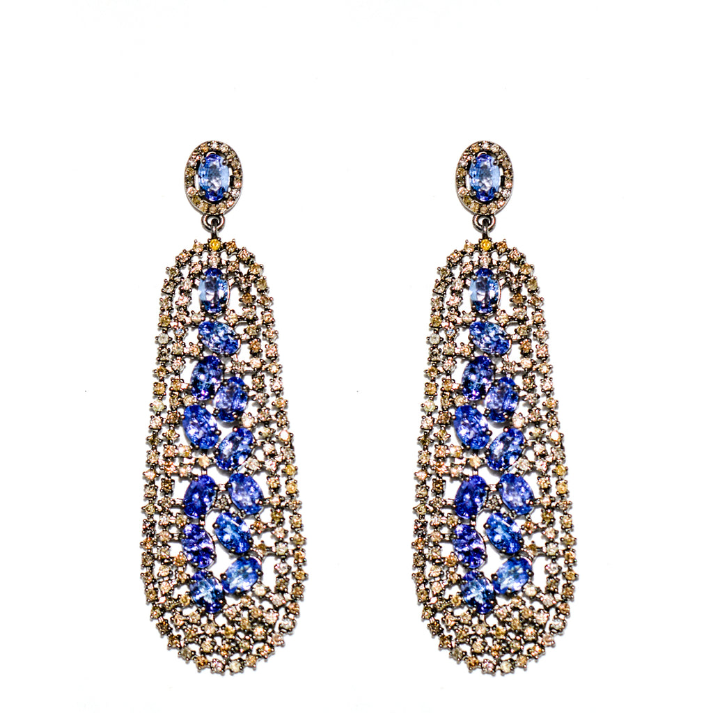 Tanzanite Diamond Earrings