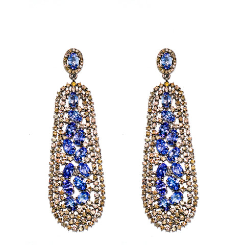 Tanzanite Diamond Earrings