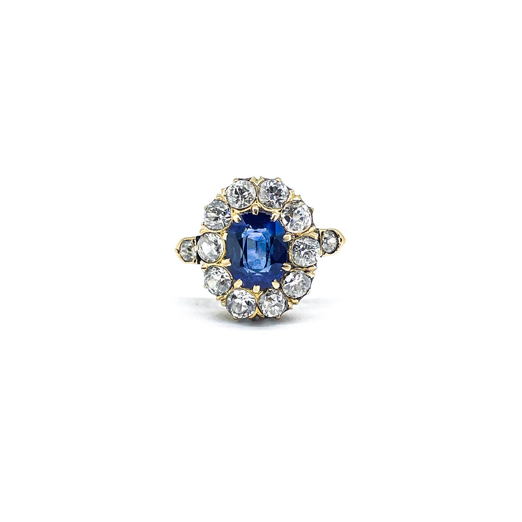 Vintage Sapphire and Diamond Ring