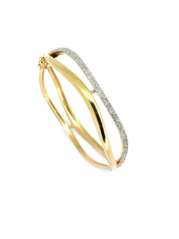 Wave Cuff Diamond Bracelet