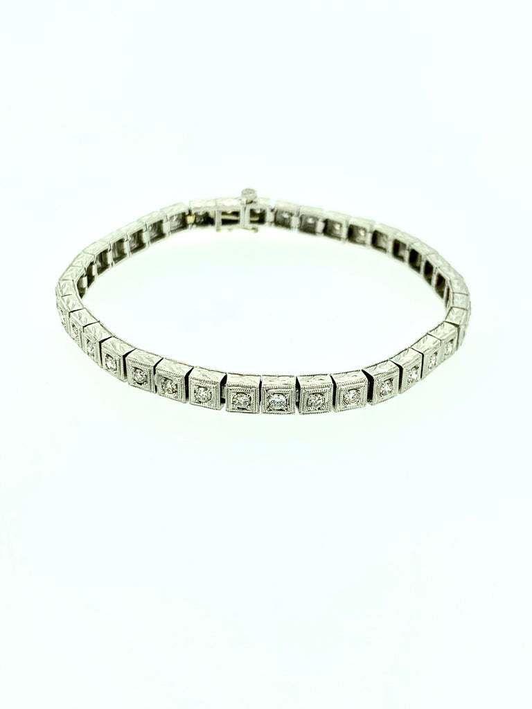 Vintage Diamond Straight Line Bracelet