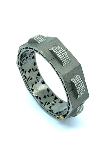 Diamond Ribbon  Bangle Bracelet