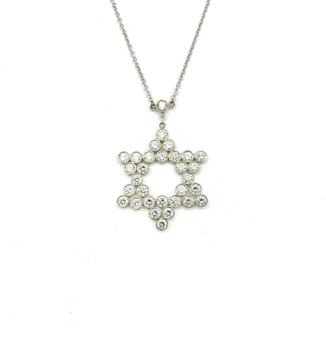 Diamond Star of David Pendant