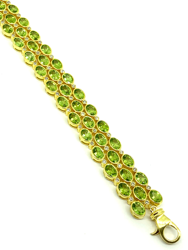 Peridot and Diamond Bracelet