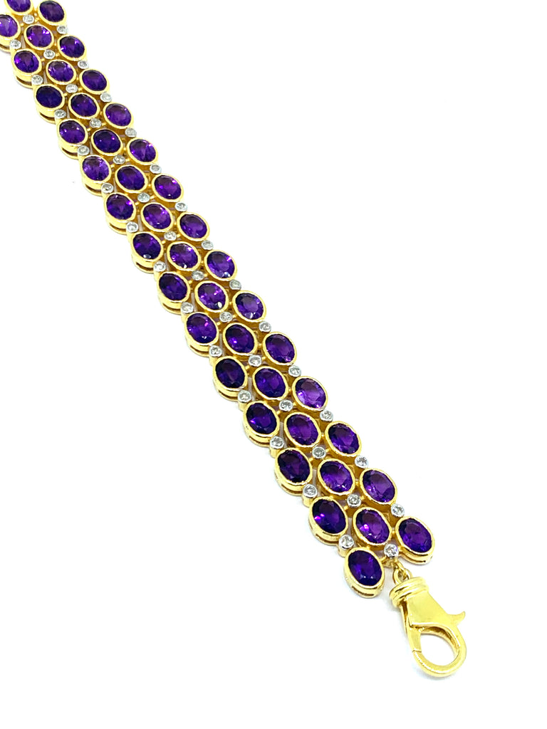 Amethyst and Diamond Bracelet