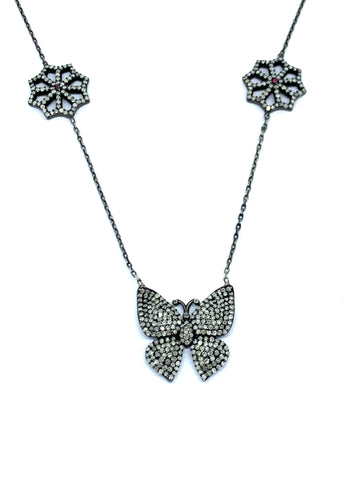 Diamond Butterfly Pendant