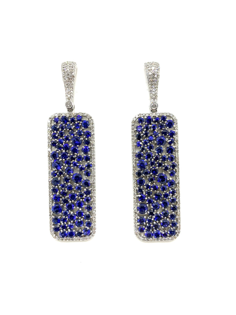 Sapphire and Diamond Earrings