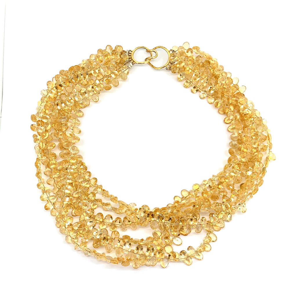 Citrine Multi Strand Necklace
