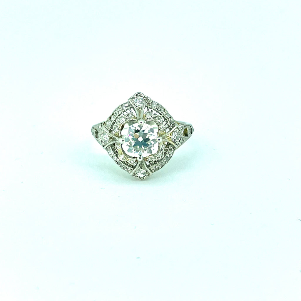 Vintage European Cut Diamond Ring