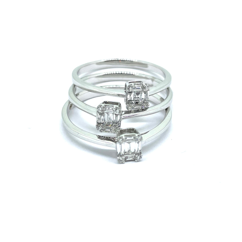 3 Stackable Fashion Diamond Rings