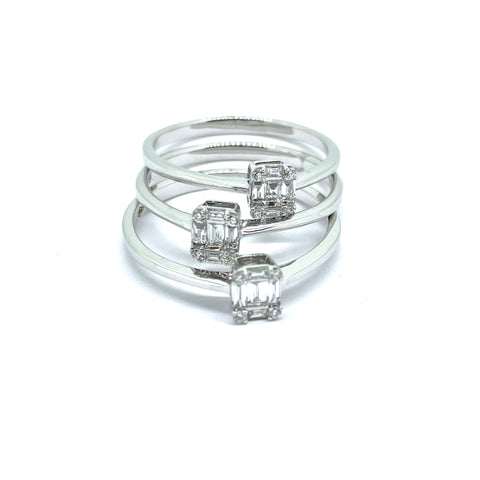 3 Stackable Fashion Diamond Rings