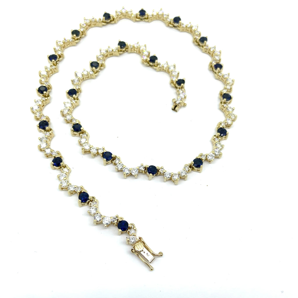 Diamond Sapphire Necklace