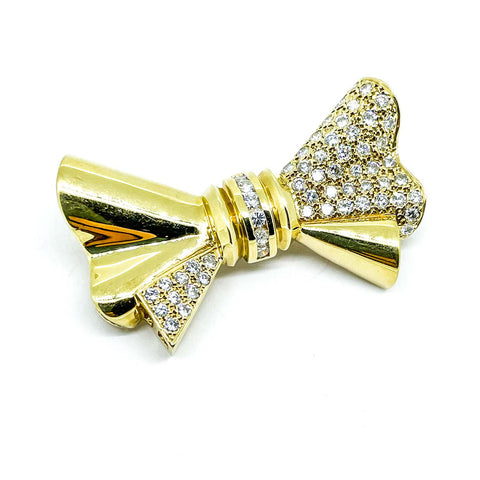 Diamond Bow Pin