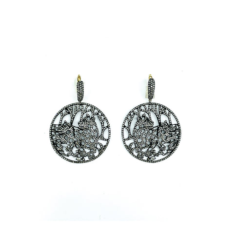 Diamond Panther Earrings
