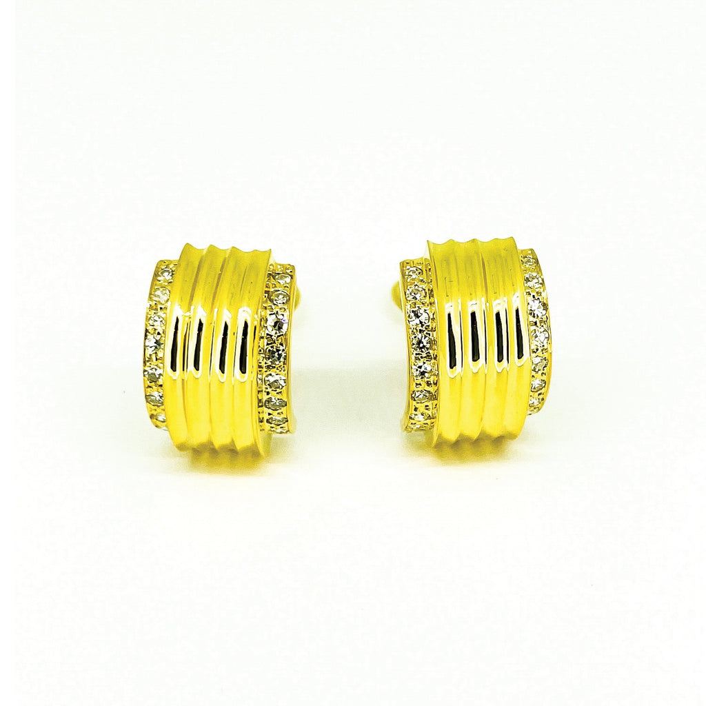 Diamond Yellow Gold Earrings