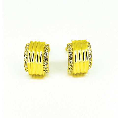 Diamond Yellow Gold Earrings