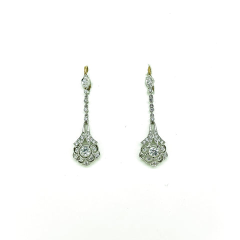 Vintage Diamond Drop Earrings