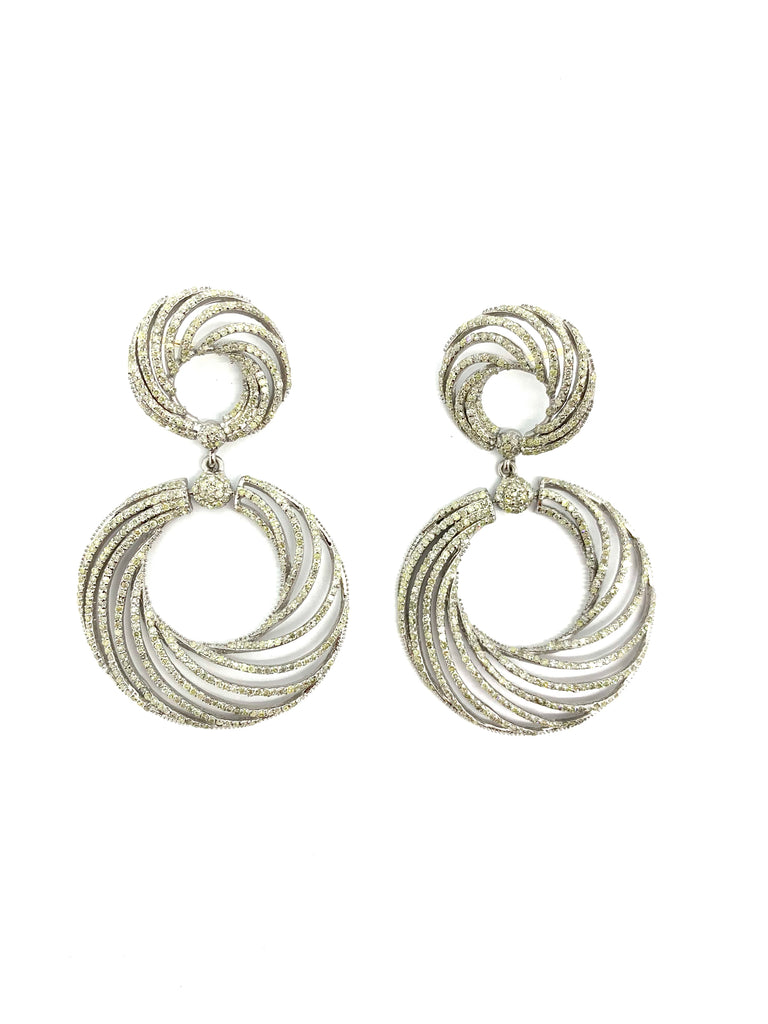 Diamond Swirl Earrings