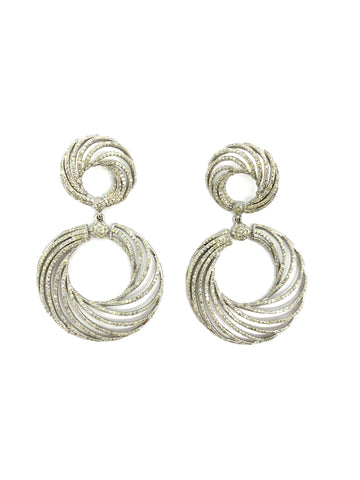 Diamond Swirl Earrings