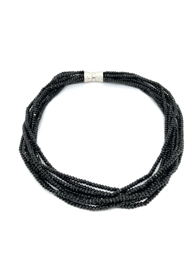 Black Spinel Torsade Necklace