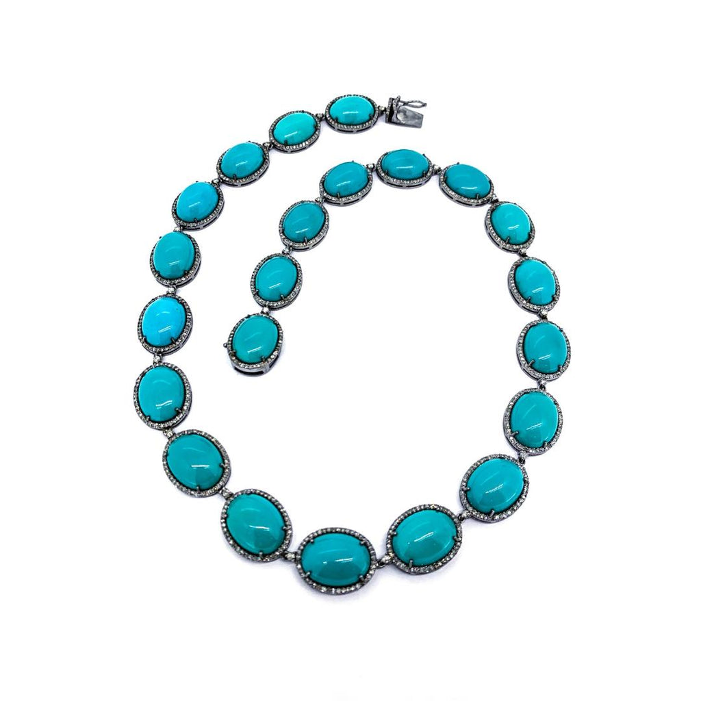 Turquoise and Diamond Necklace