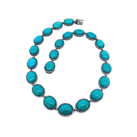 Turquoise and Diamond Necklace