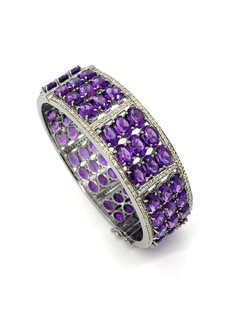Amethyst and Diamond Bracelet