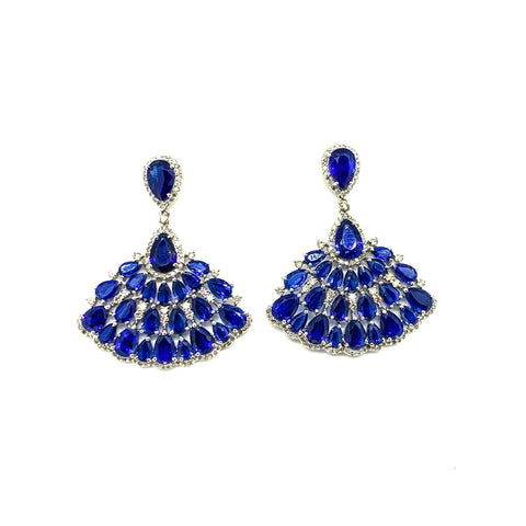 Kyanite and Diamond Earrings